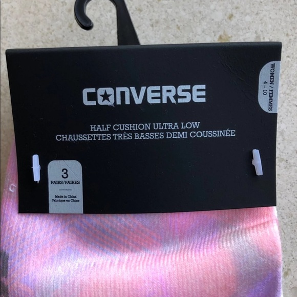 ONE 3-pair Converse No-Show liners, shoe size 4-10 - Picture 3 of 8